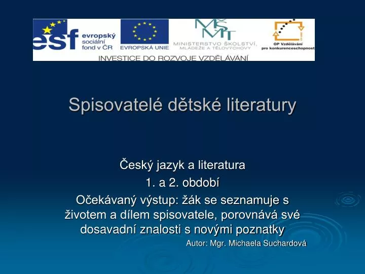 spisovatel d tsk literatury