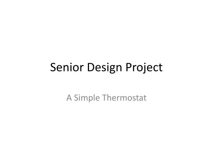 senior design project
