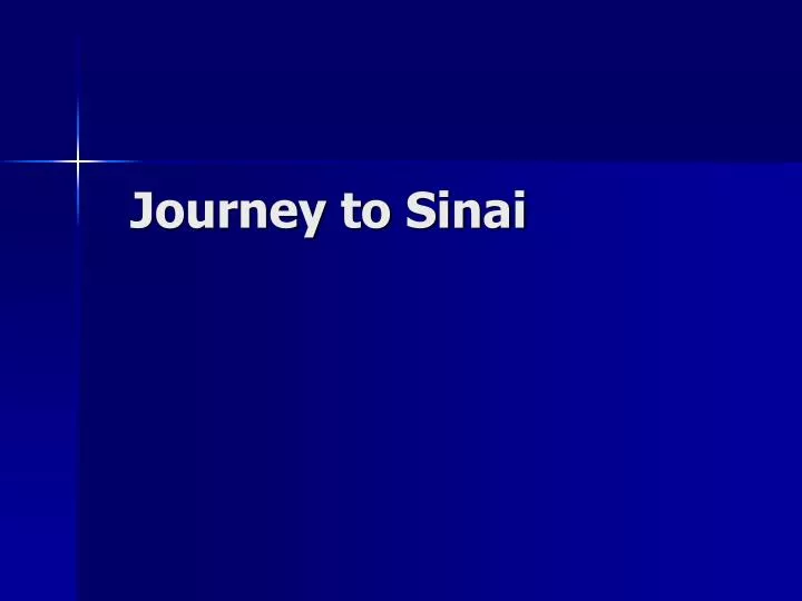 journey to sinai