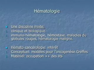 h matologie