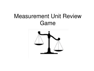 Measurement Unit Review Game