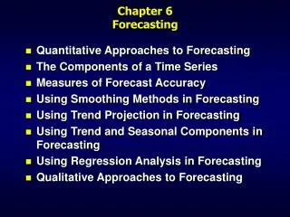 Chapter 6 Forecasting