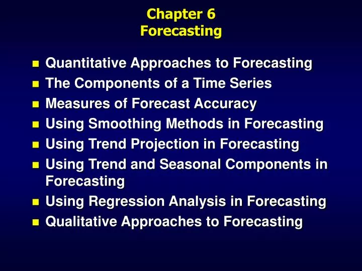 chapter 6 forecasting