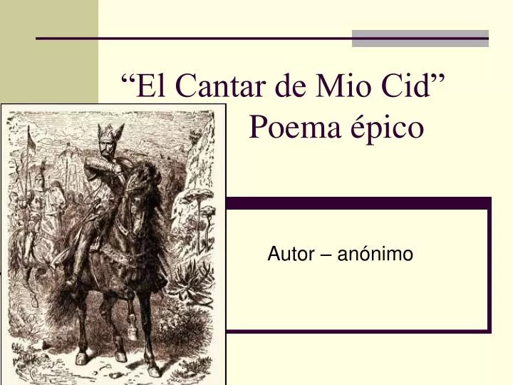 el cantar de mio cid poema pico