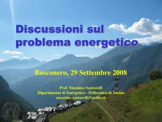 discussioni sul problema energetico