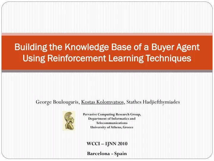 building the knowledge base of a buyer agent using reinforcement learning techniques