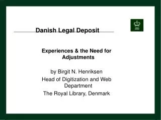 Danish Legal Deposit