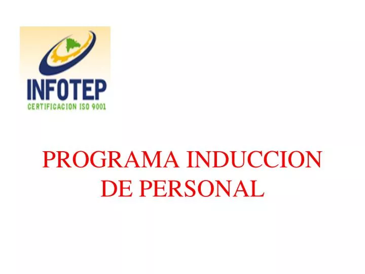 programa induccion de personal