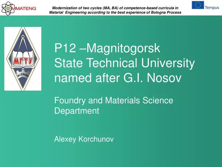 p12 magnitogorsk state technical university named after g i nosov