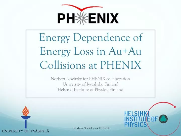 energy dependence of energy loss in au au collisions at phenix