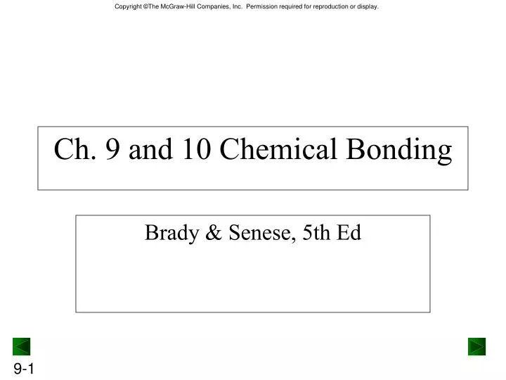 ch 9 and 10 chemical bonding