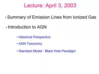 Lecture: April 3, 2003