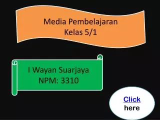 I Wayan Suarjaya NPM: 3310