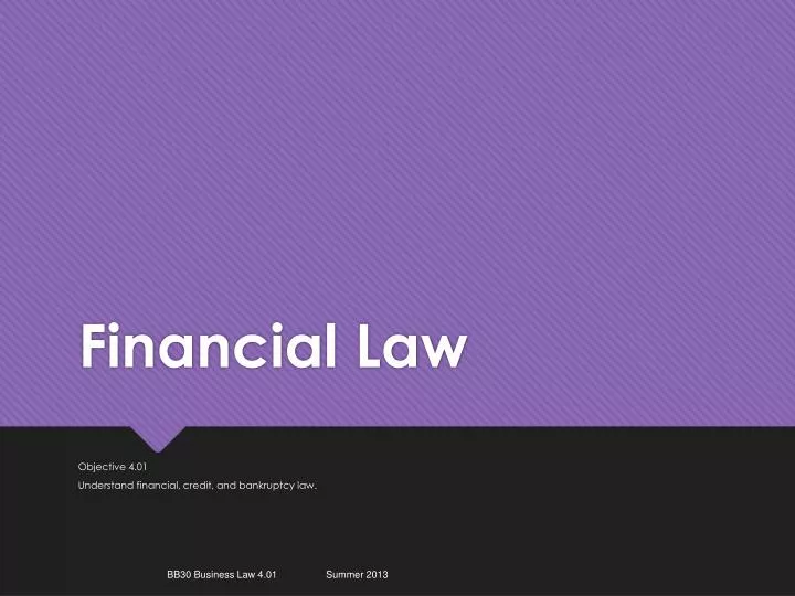 financial law