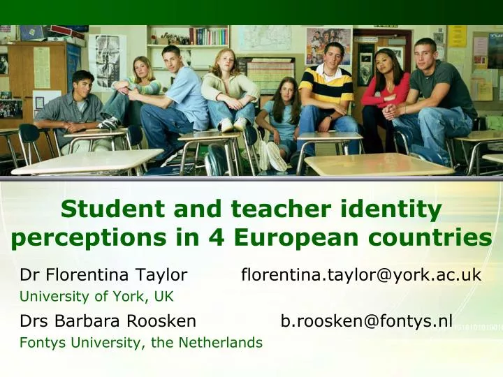 student and teacher identity perceptions in 4 european countries