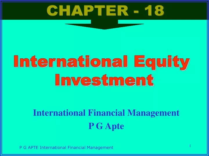 international financial management p g apte