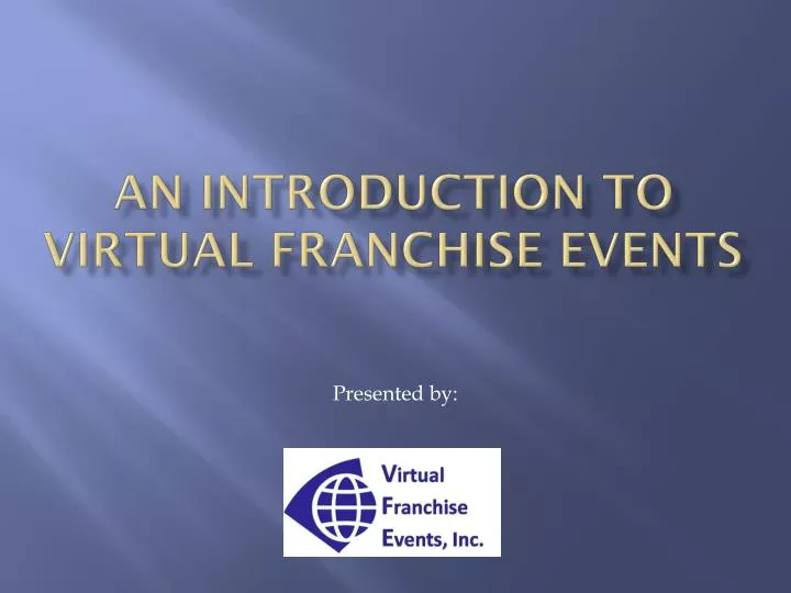 an introduction to virtual franchise events