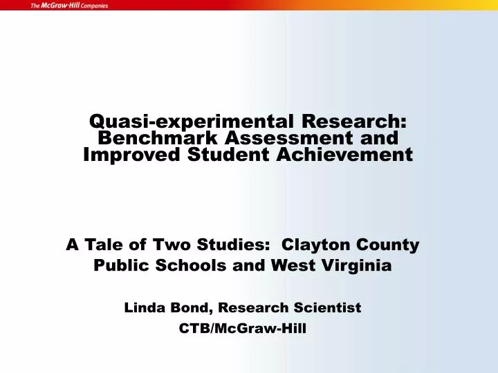 quasi experimental research benchmark assessment and improved student achievement