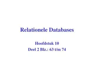 relationele databases