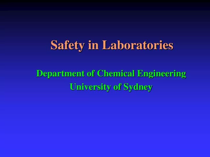 safety in laboratories