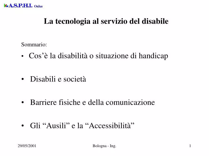 la tecnologia al servizio del disabile