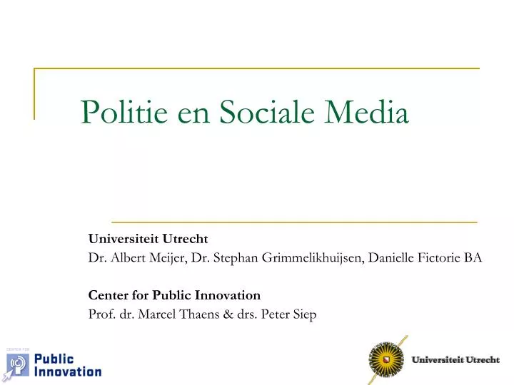 politie en sociale media