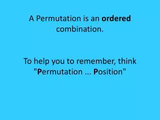 Permutations with Repetition