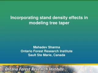 Ontario Forest Research Institute