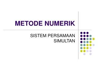 metode numerik
