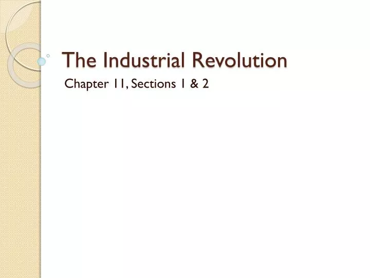 the industrial revolution