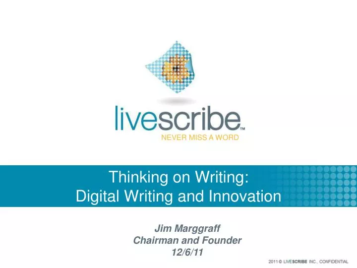 thinking on writing digital writing and innovation