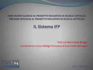 dott ssa maria paola bisagni coordinatrice d area obbligo formativo di enac emilia romagna