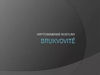 krytosemenn rostliny