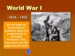 World War I - slide 1