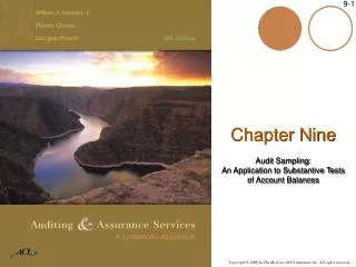 Chapter Nine Audit Sampling: An Application to Substantive Tests of Account Balances