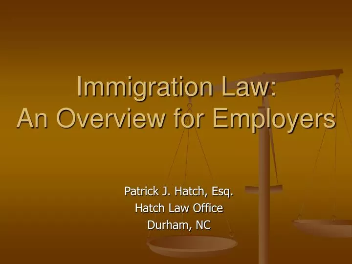 immigration law an overview for employers