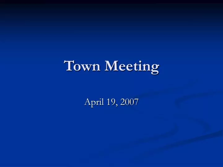 town meeting