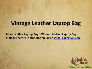 Vintage Leather Laptop Bag