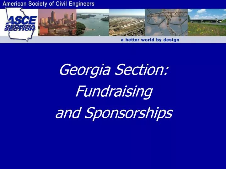 georgia section fundraising and sponsorships