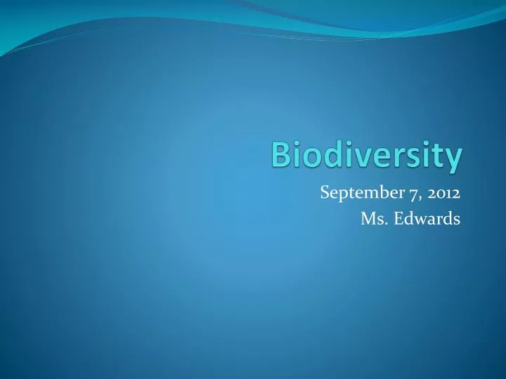 biodiversity