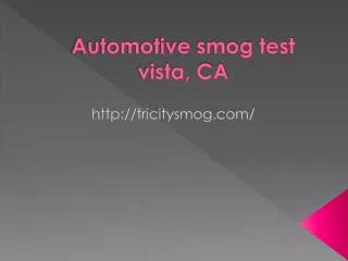smog test station vista, CA
