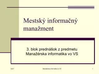 mestsk informa n mana ment