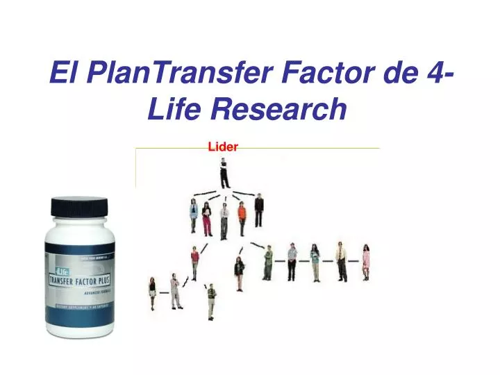 el plantransfer factor de 4 life research