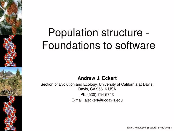 population structure foundations to software