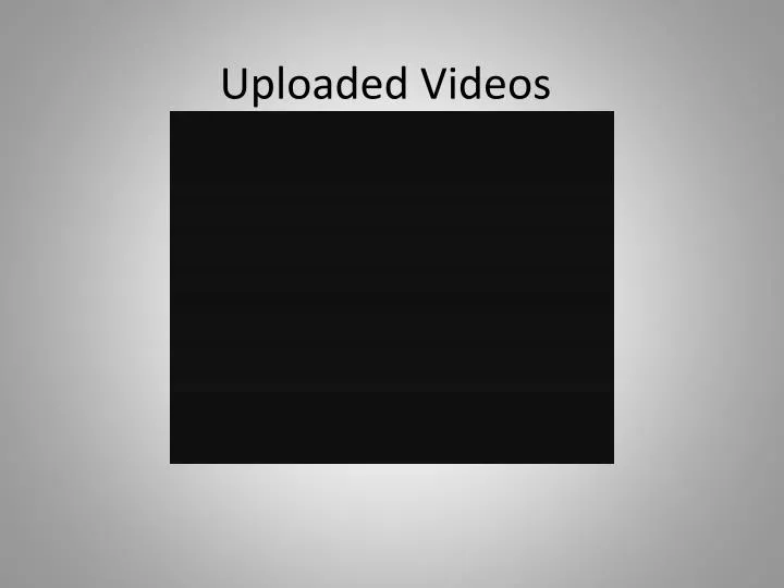 uploaded videos