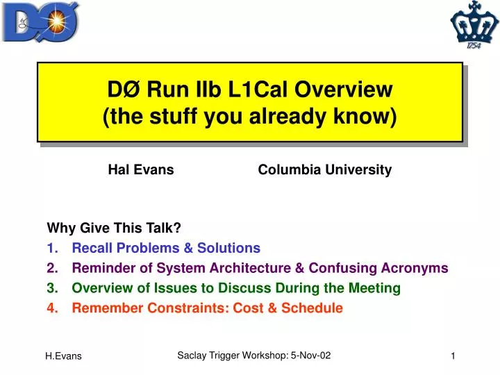 d run iib l1cal overview the stuff you already know