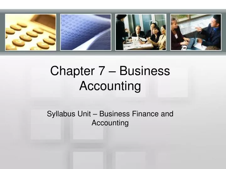 chapter 7 business accounting