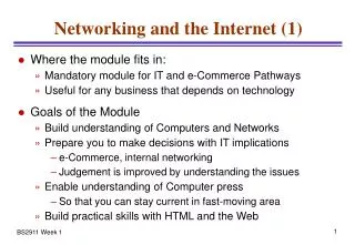 Networking and the Internet (1)