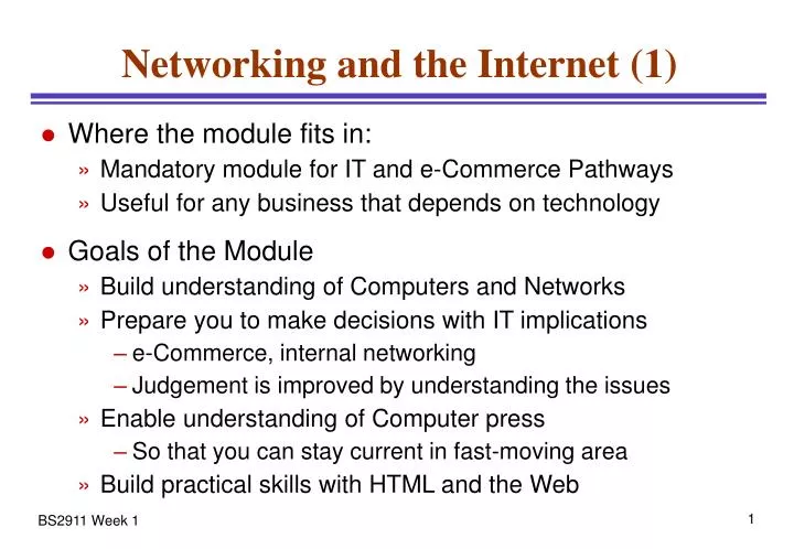 networking and the internet 1