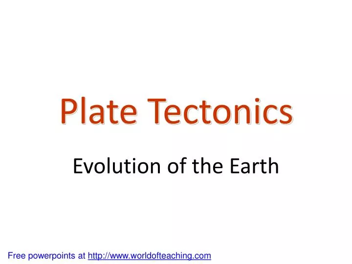 plate tectonics